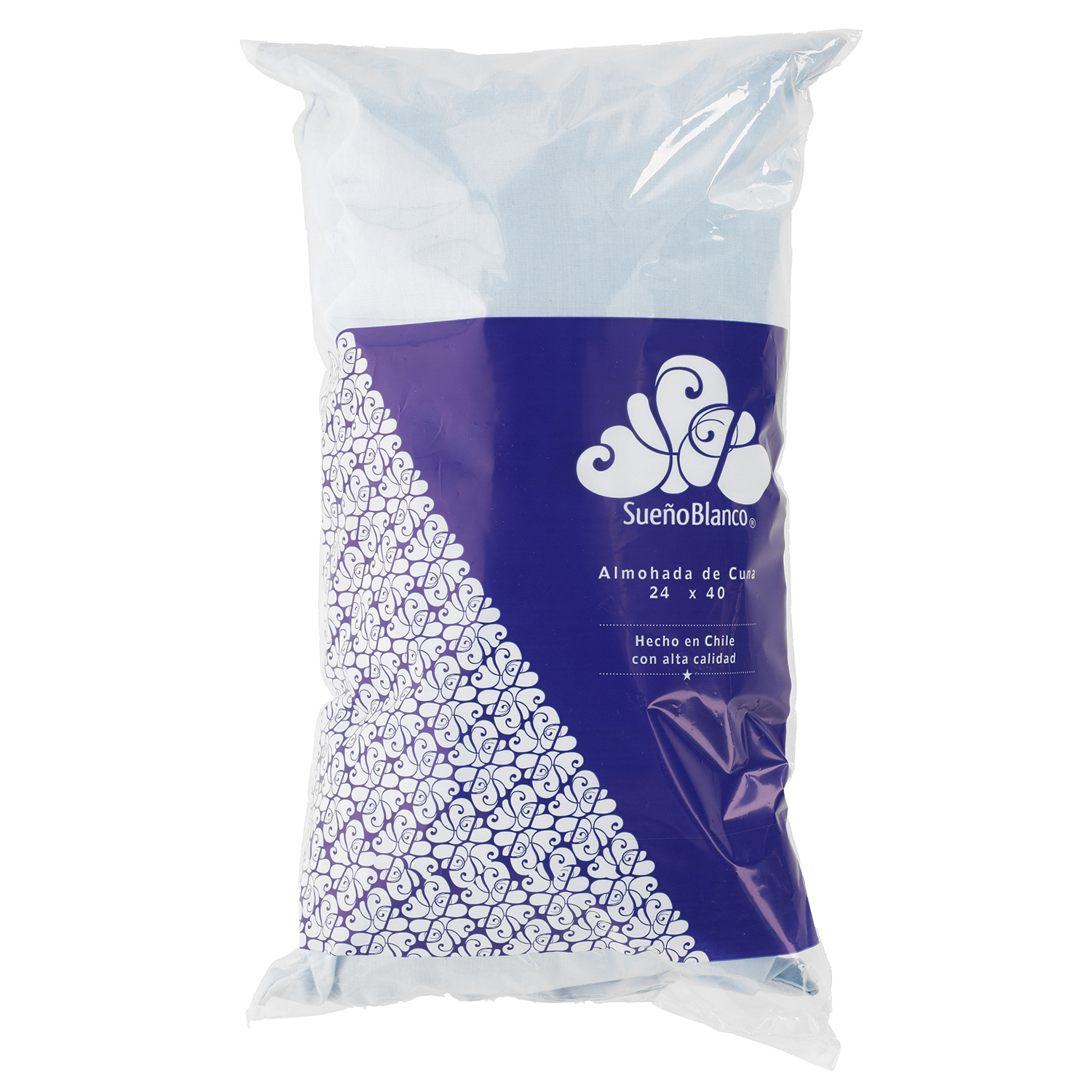 ALMOHADA SUEÑO BLANCO CUNA BEBÉ 30 X 24 CM CELESTE - 3