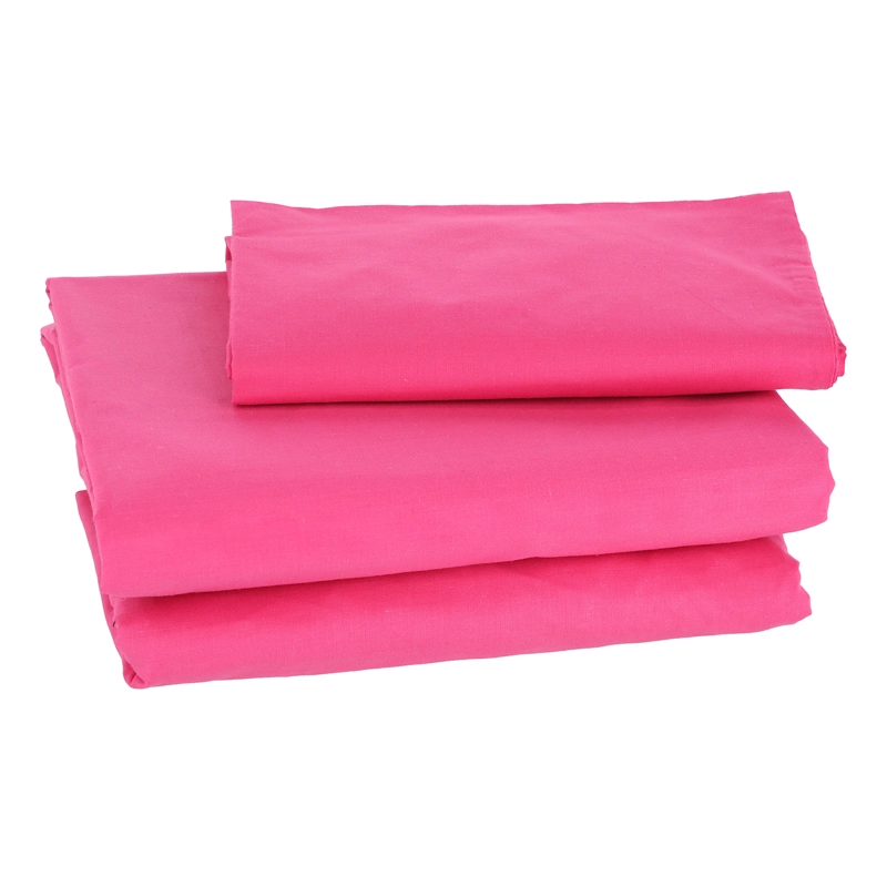 JUEGO SÀBANA LISA 1,5 PLAZAS 144 HILOS FUCSIA - 2