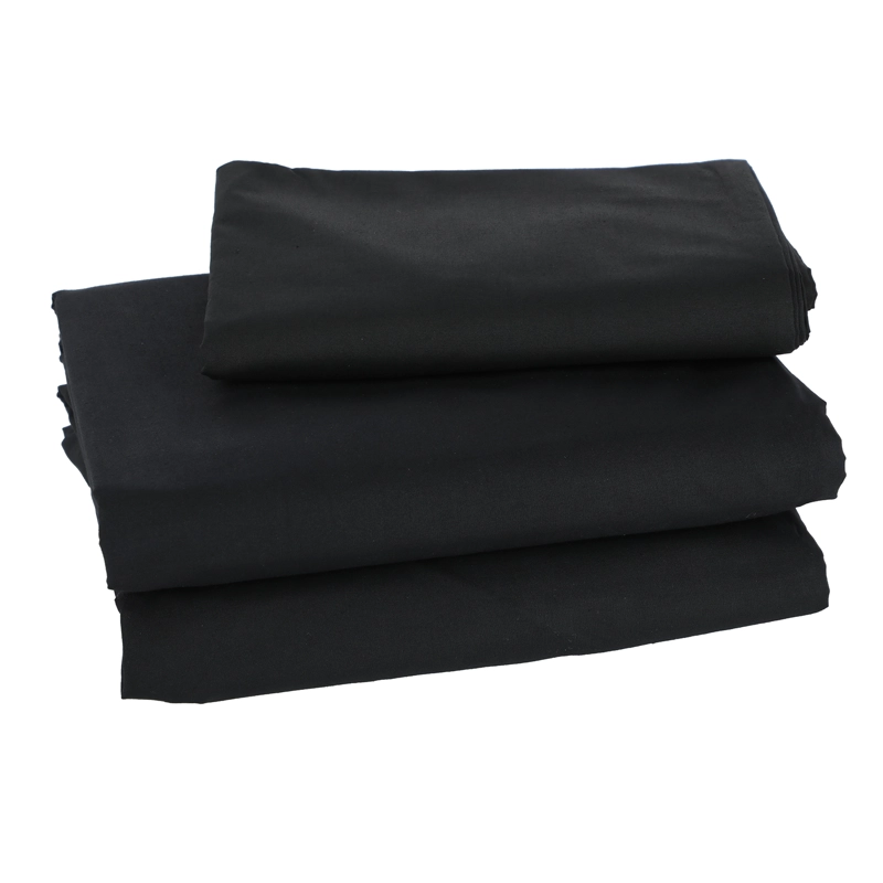 JUEGO SÀBANA LISA 1,5 PLAZAS 144 HILOS NEGRO - 2