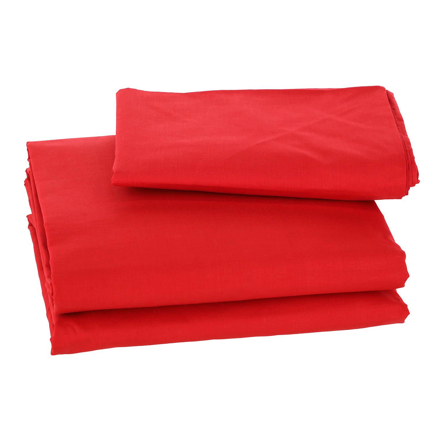 JUEGO SÀBANA LISA 1,5 PLAZAS 144 HILOS ROJO - 2