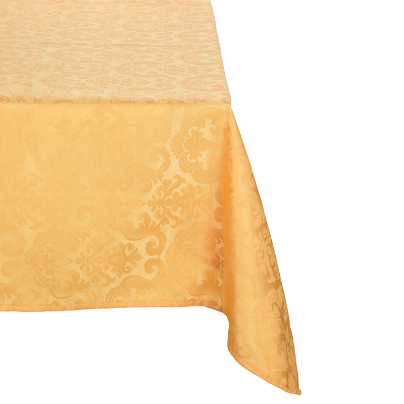 MANTEL CUADRADO FLOR DE LIS AMARILLO 150CM X 150CM - 1