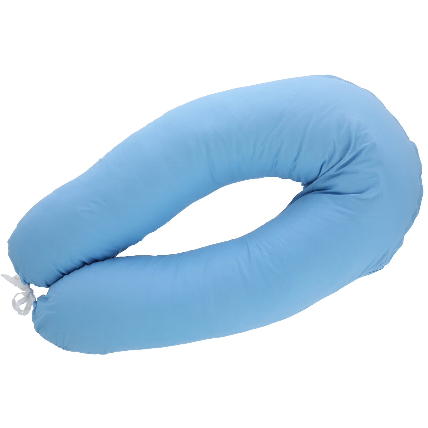 COJÍN SUEÑO BLANCO ALMOHADA MULTIFUNCIONAL MATERNAL MAS LA FUNDA 144 HILOS 87 X 32 CM CELESTE - 1