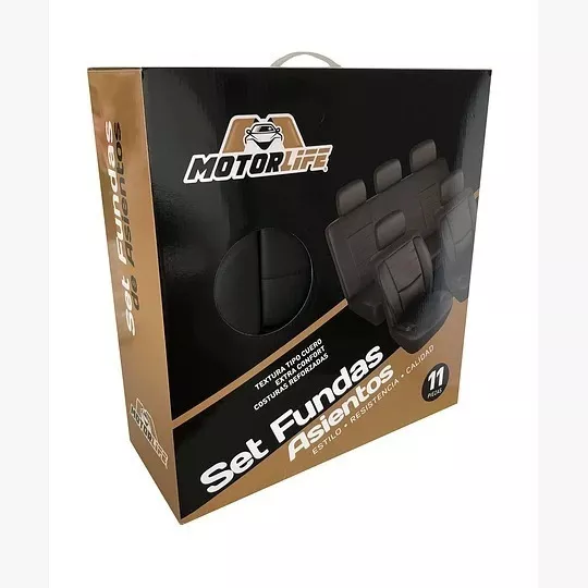 FUNDAS CUBRE ASIENTOS MOTORLIFE ECO CUERO PREMIUM /R&C - 3