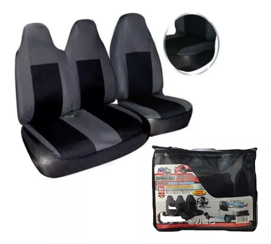 SET FUNDAS CUBRE ASIENTO PARA FURGÓN 3 ASIENTOS TELA /RYC - 1