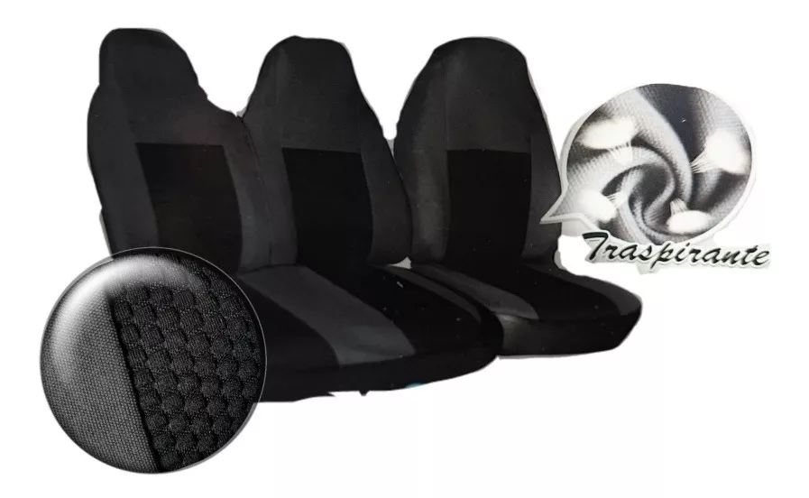 SET FUNDAS CUBRE ASIENTO PARA FURGÓN 3 ASIENTOS TELA /RYC - 2