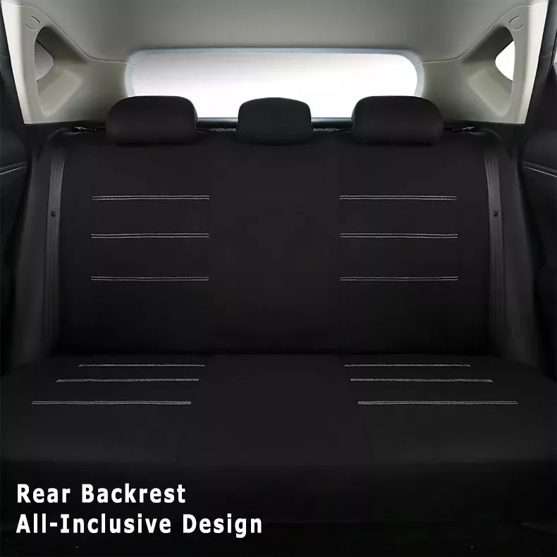 FUNDA CUBRE ASIENTO AUTO PARA MUJER 9PIEZA NEGRO MARIPOSAS - 4