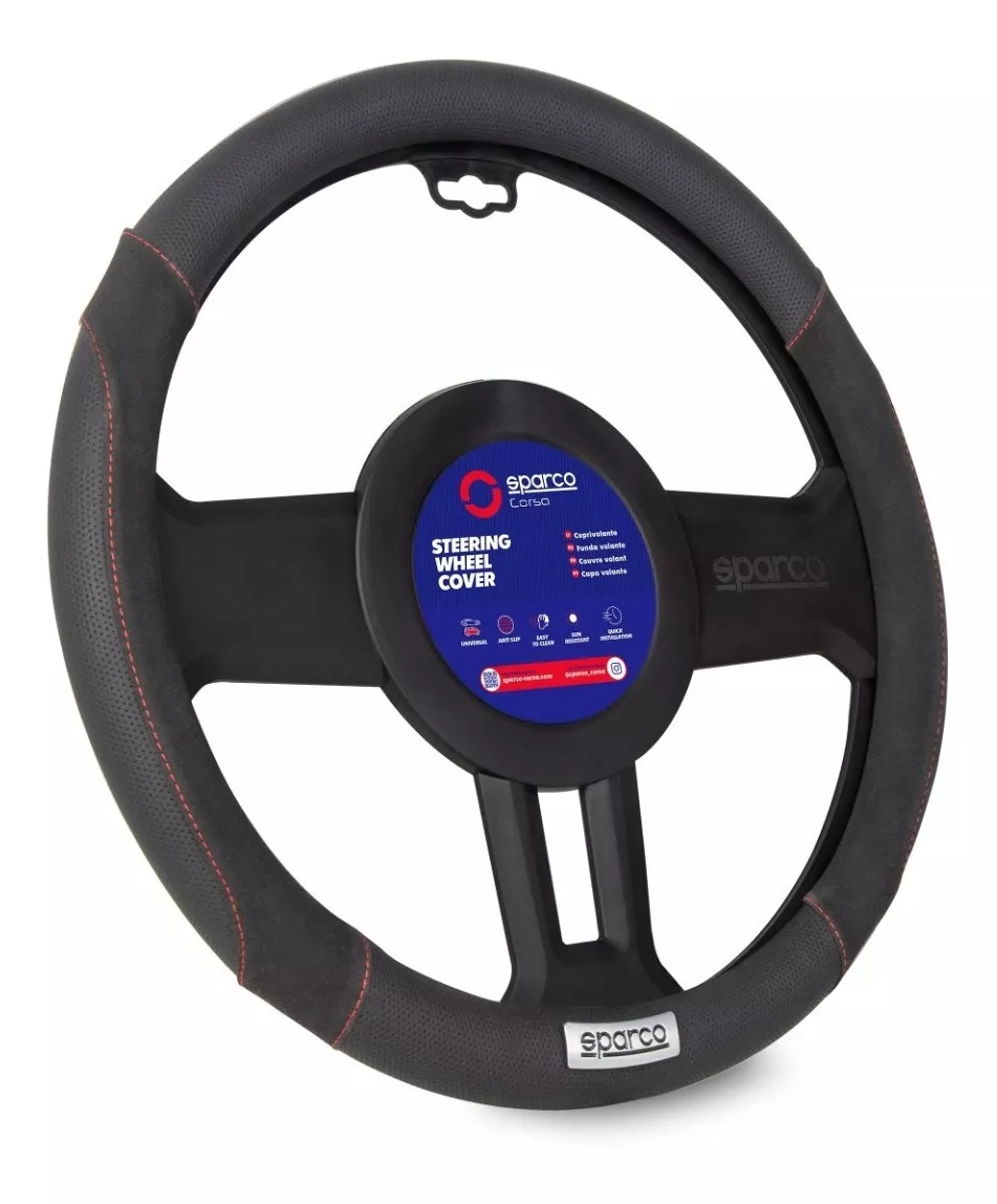 FUNDA CUBRE VOLANTE SPARCO ORIGINAL EXCELENTE CALIDAD 1112BK - 1