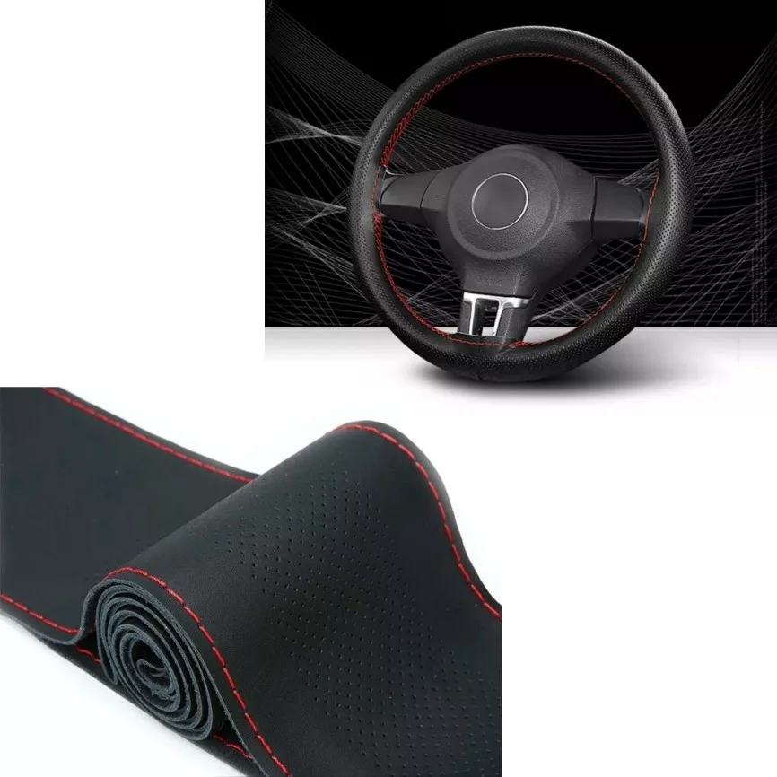 FUNDA CUBRE VOLANTE COSIDO PARA AUTO + HILO Y AGUJA /R&C - 2