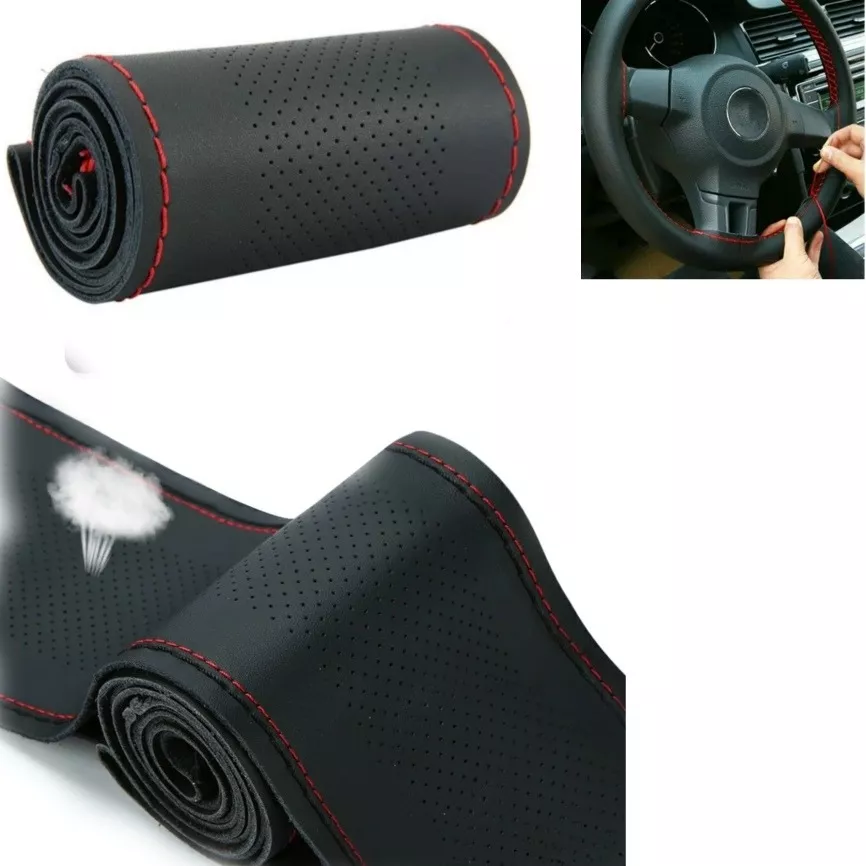 FUNDA CUBRE VOLANTE COSIDO PARA AUTO + HILO Y AGUJA /R&C - 3