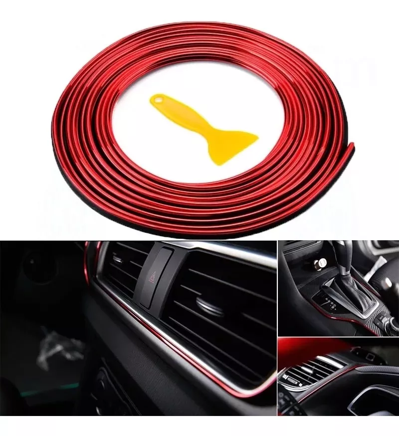 HILO DECORATIVO TUNING 5 METROS INTERIOR TABLERO AUTO / R&C - 2