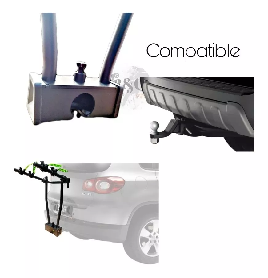 PORTA BICICLETAS PARA COCO ARRASTRE / BOLA REMOLQUE 2 BICI - 5