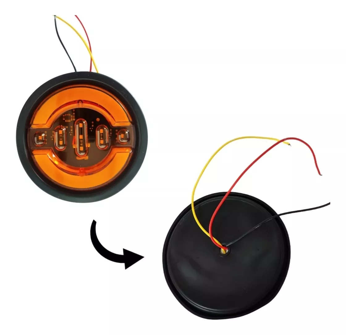 X2 LED TRASERA 12/24V AUTO REMOLQUE CAMIÓN ÁMBAR SECUENCIAL - 4