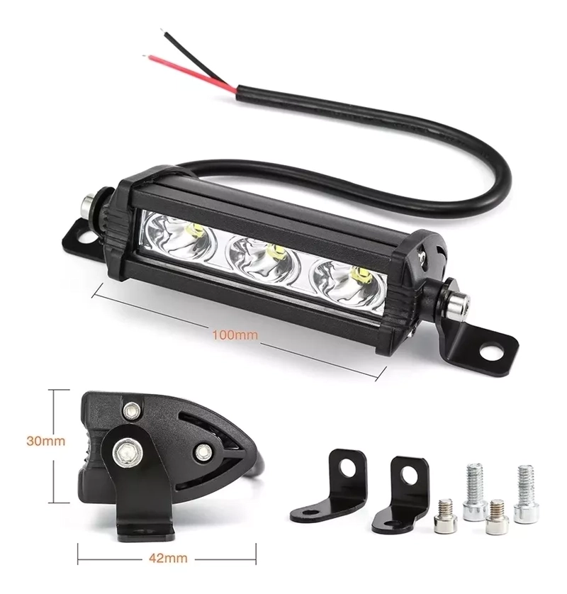 BARRA 3 LED QUÍMICA UNIVERSAL MINI SLIM 4 PULGADAS 9W - 4
