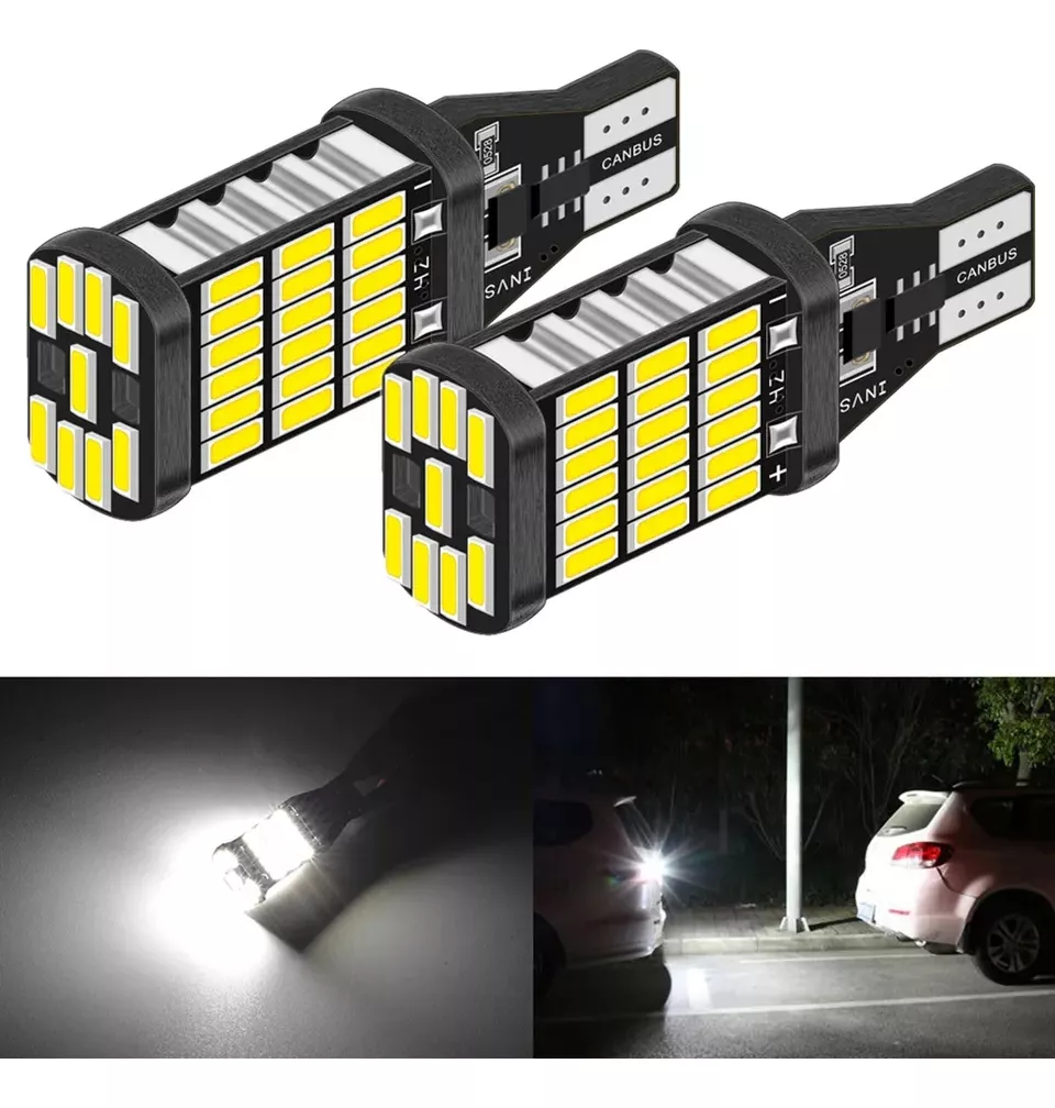 X2 AMPOLLETA LED T15 W16W 45LED 12V LUZ REVERSA CANBUS - 1