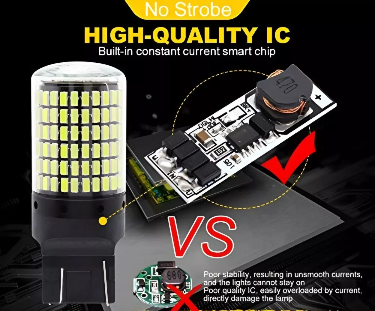 X2 AMPOLLETA LED T20 7443 144LED LUZ BLANCA 360° AUTO /R&C - 5