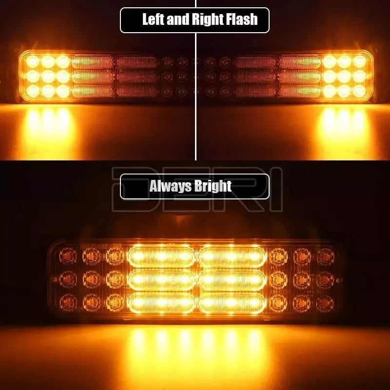 X2 LUZ LED DE TROCHA DESTELLANTE LUZ ADVERTENCIA 12V - 24V - 3