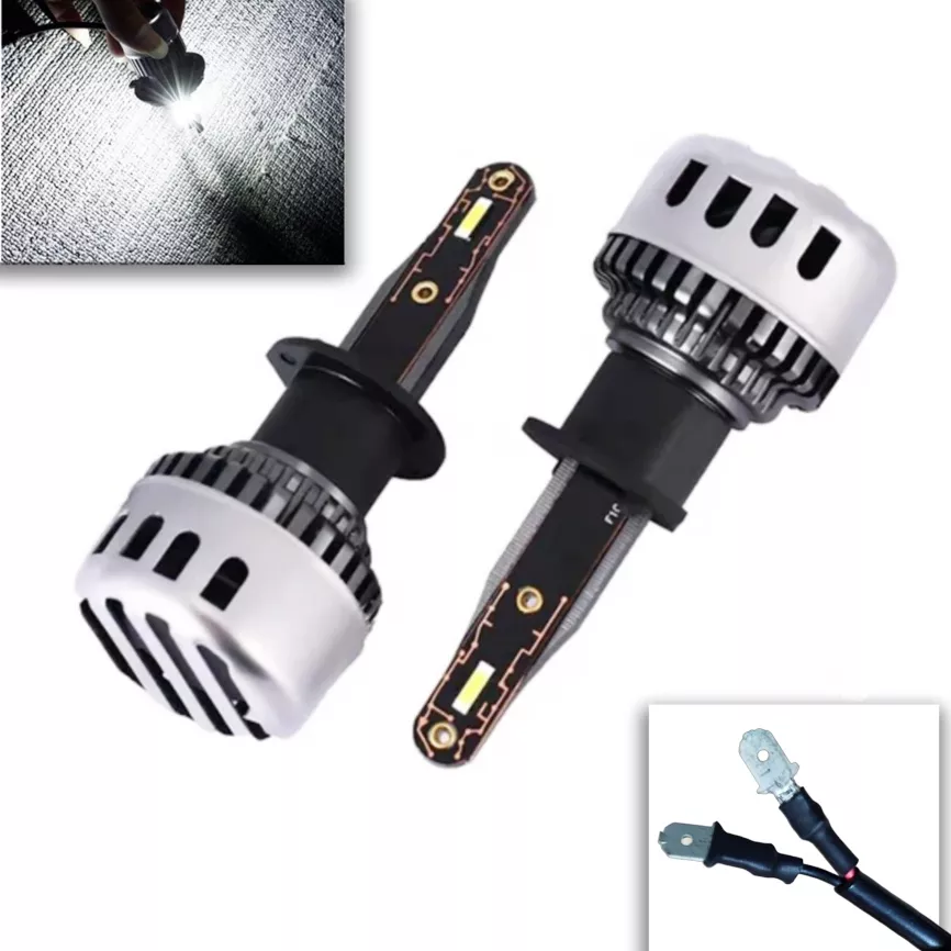 X2 AMPOLLETA MINI TURBO LED T10 POTENTE 12000LM CONECTOR H3 - 1