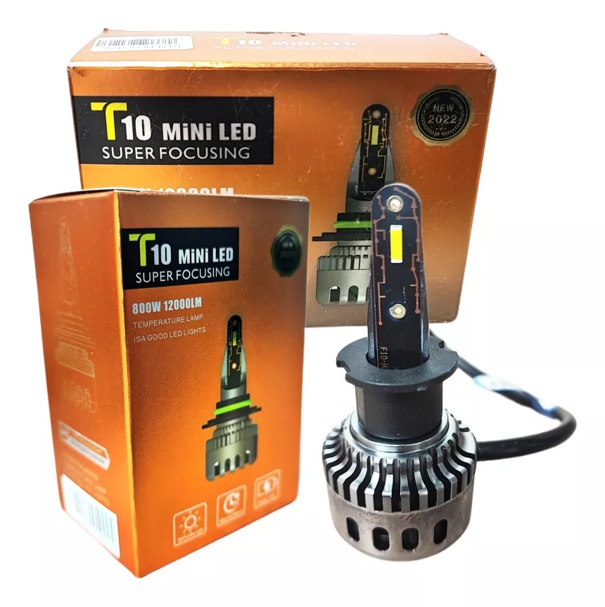 X2 AMPOLLETA MINI TURBO LED T10 POTENTE 12000LM CONECTOR H3 - 2