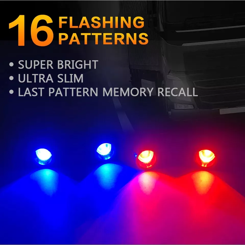 X4 OJO DE AGUILA DESTELLANTE ROJO AZUL CN CONTROL REMOTO RYC - 3