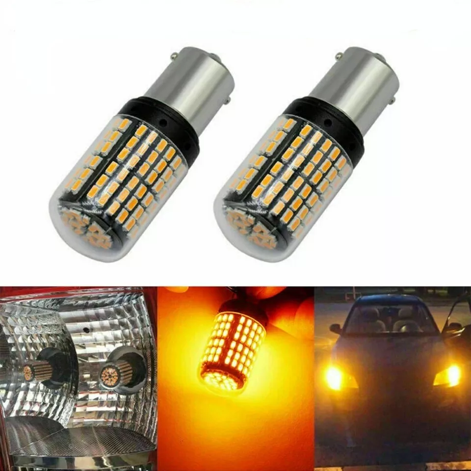 AMPOLLETA 144 LED INTERMITENTE 1 CONTACTO LUZ DE VIRAJE AMBA - 2