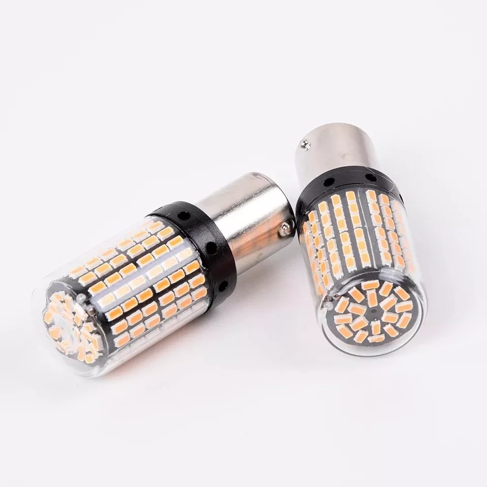 AMPOLLETA 144 LED INTERMITENTE 1 CONTACTO LUZ DE VIRAJE AMBA - 4