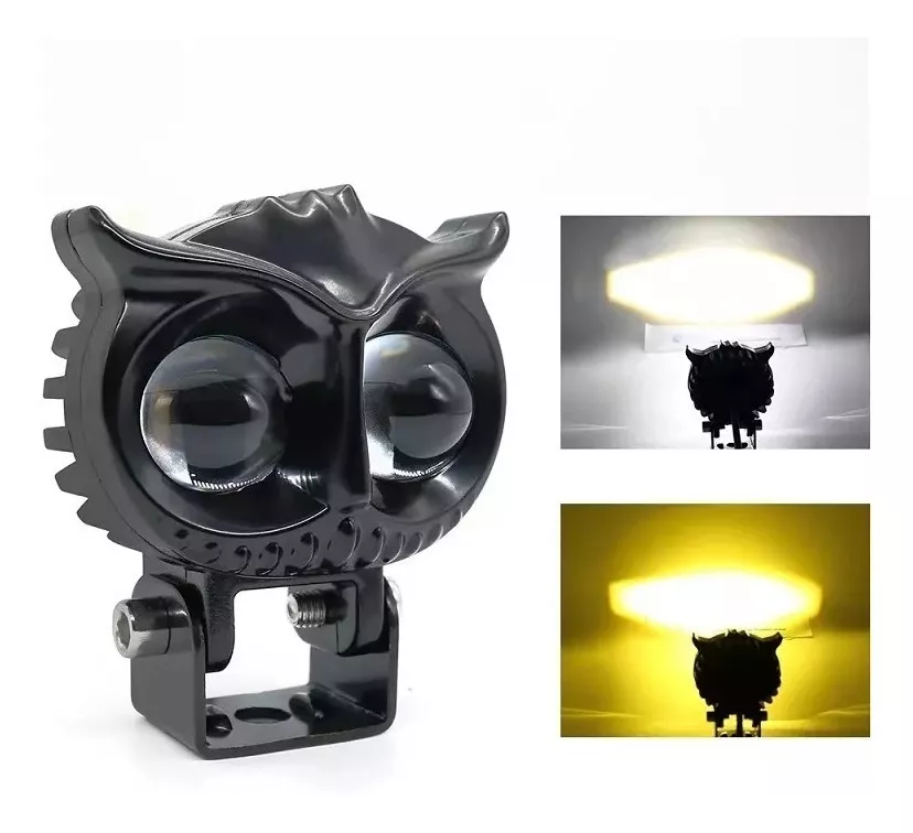 FOCO LED NEBLINERO BI COLOR AUTO MOTO BÚHO TIPO LUPA /RYC - 1
