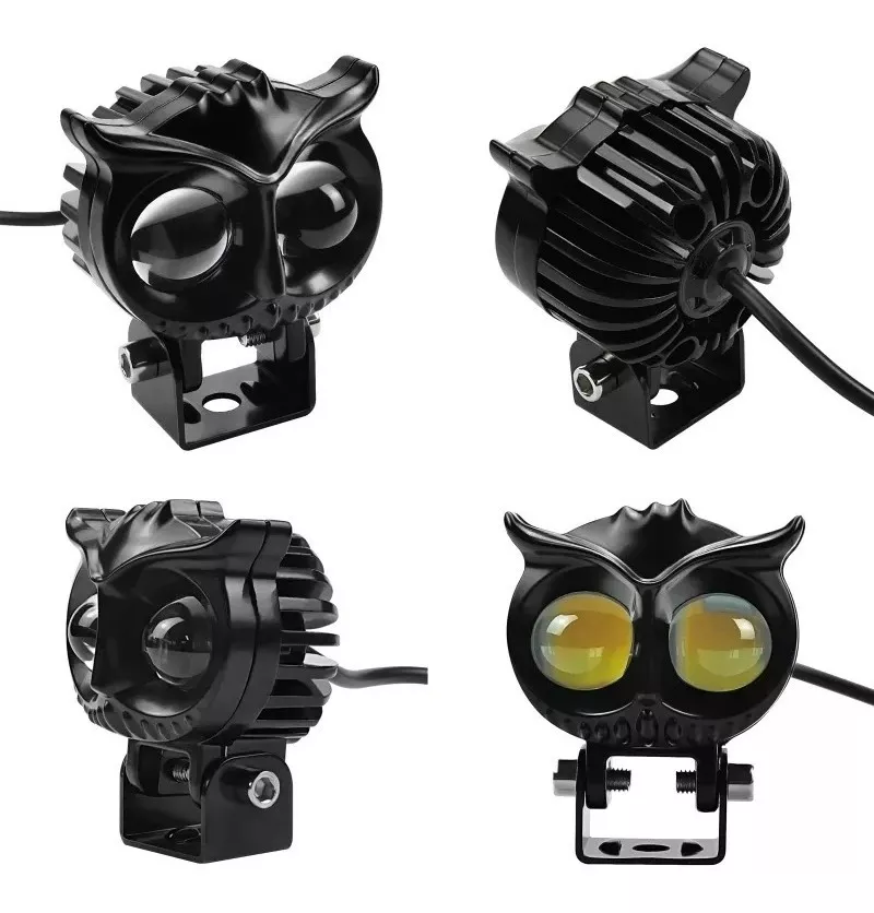 X2 FOCO LED NEBLINERO BI COLOR AUTO MOTO BÚHO TIPO LUPA /RYC - 5