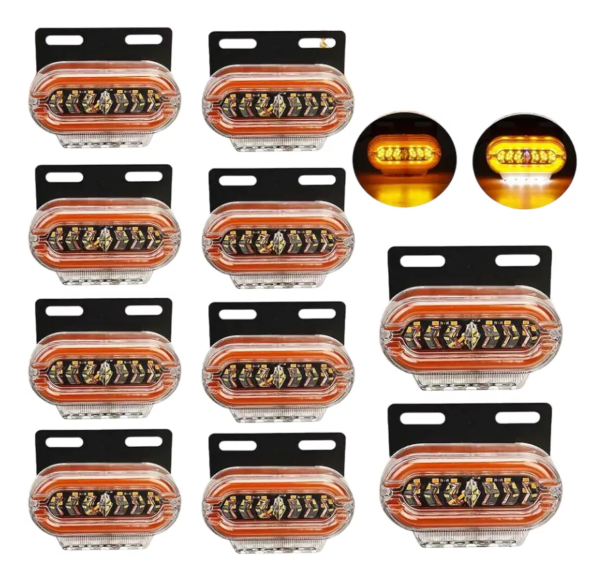 X10 LUZ LED LATERAL BICOLOR LUZ DE TROCHA 24V DESTELLANTE - 1