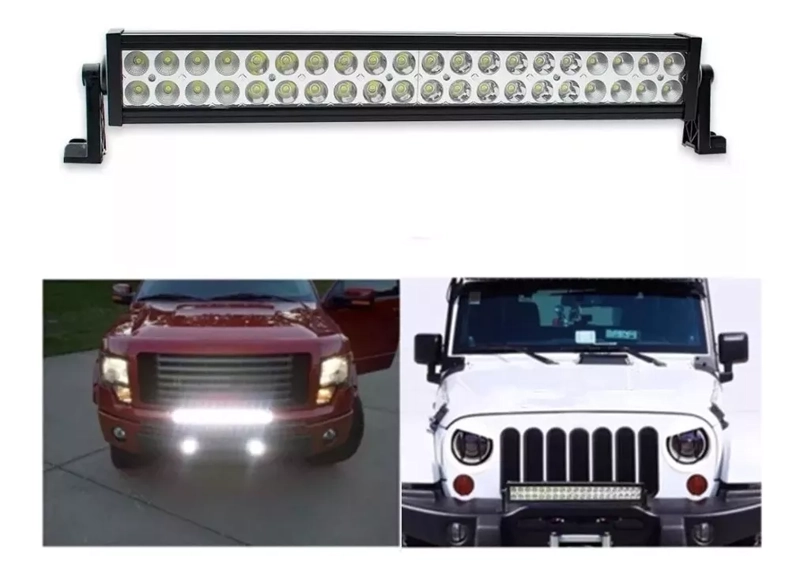 BARRA LED QUÍMICA UNIVERSAL 4X4 LUZ NEBLINERO 40 LED 120W AUTO CAMIONETA /R&C - 1