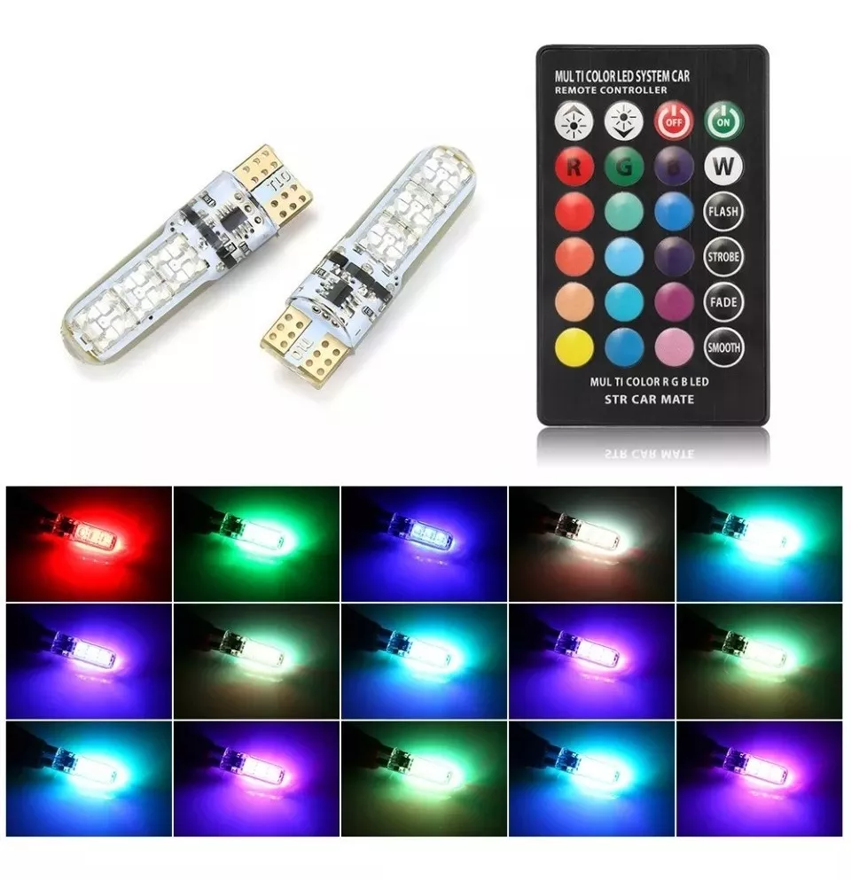 T10- COLA DE PESCADO LED COB RGB MULTICOLOR + CONTROL / R&C - 1