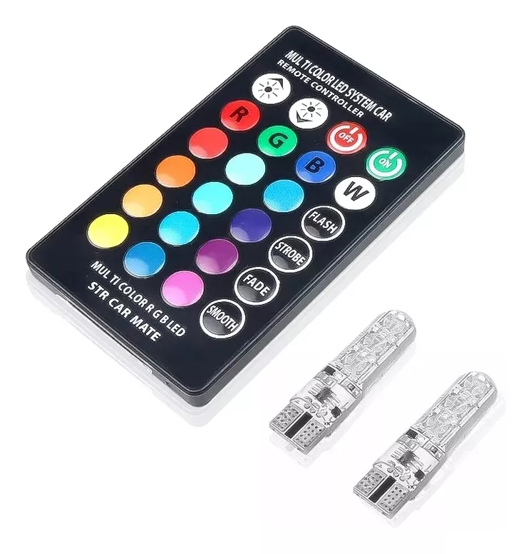 T10- COLA DE PESCADO LED COB RGB MULTICOLOR + CONTROL / R&C - 4