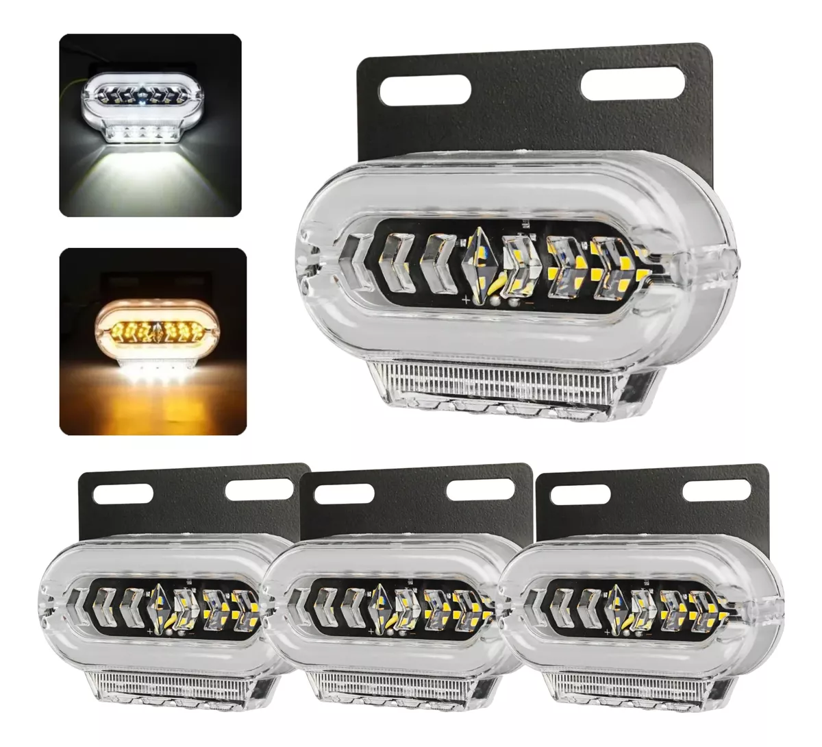 X4 LUZ LED TROCHA BICOLOR LUZ LATERAL LED ADVERTENCIA 24V - 1