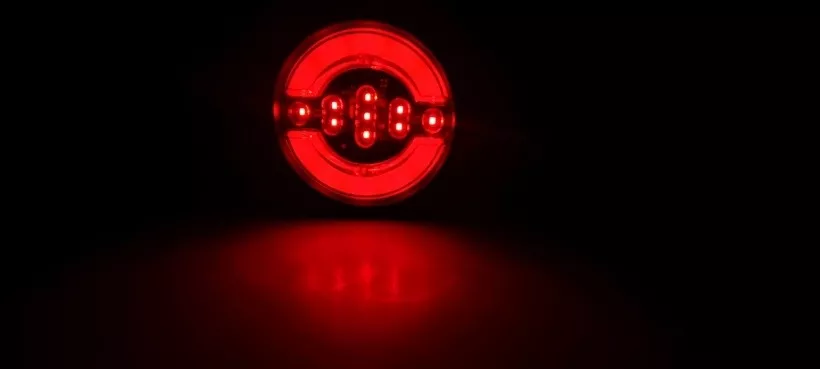 X2 LUZ LED TRASERA 12/24V AUTO REMOLQUE CAMIÓN ROJO FRENO - 2