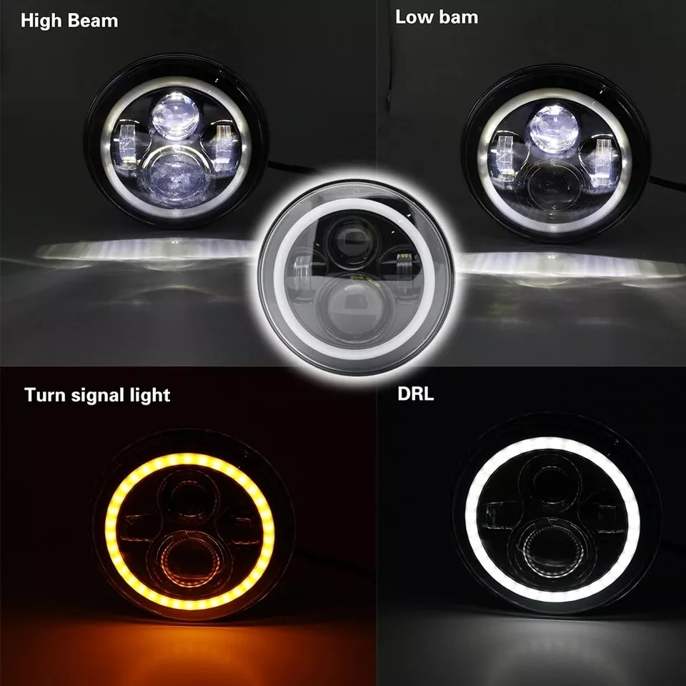 FOCO LED QUÍMICA UNIVERSAL OJO DE ANGEL JEPP 7 PULGADAS. PAR - 2