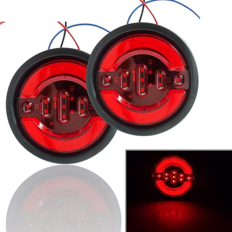 PACK X6 LUCES LED TRASERAS 12/24V AUTO CAMIÓN BLANCO ÁMBAR ROJO - 4