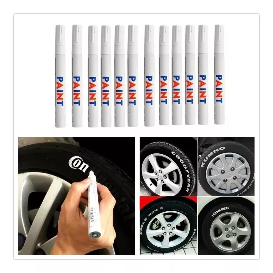 PACK X12 LÁPIZ PLUMÓN FINGERPAINTS MARCADOR PINTA NEUMÁTICOS BLANCO R&C - 1