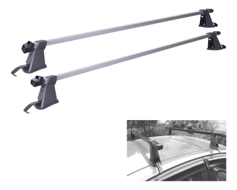 BARRA PORTA EQUIPAJE UNIVERSAL PORTAEQUIPAJE AUTOS GANCHO METÁLICO R&C - 1