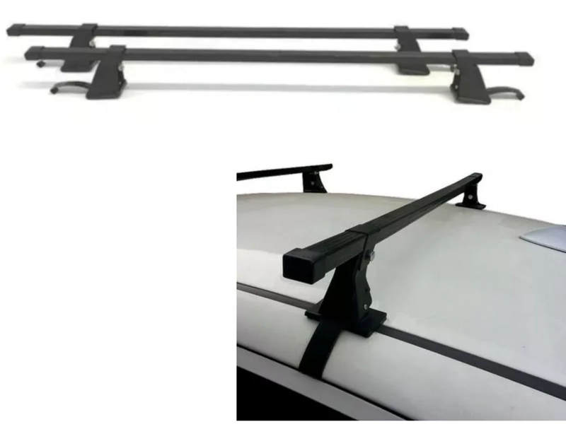 BARRA PORTA EQUIPAJE UNIVERSAL PORTAEQUIPAJE AUTOS GANCHO METÁLICO R&C - 4