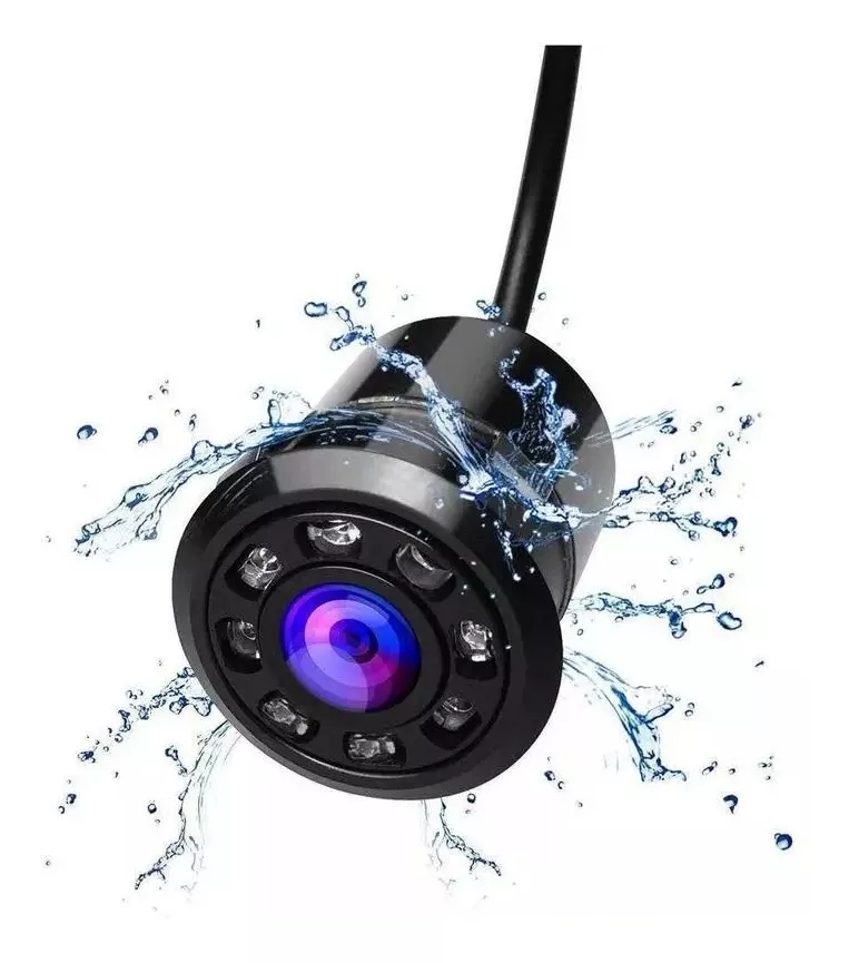 CAMARA DE REVERSA HD EMBUTIDA 8 LED RETROCESO VISION NOCTURN - 4