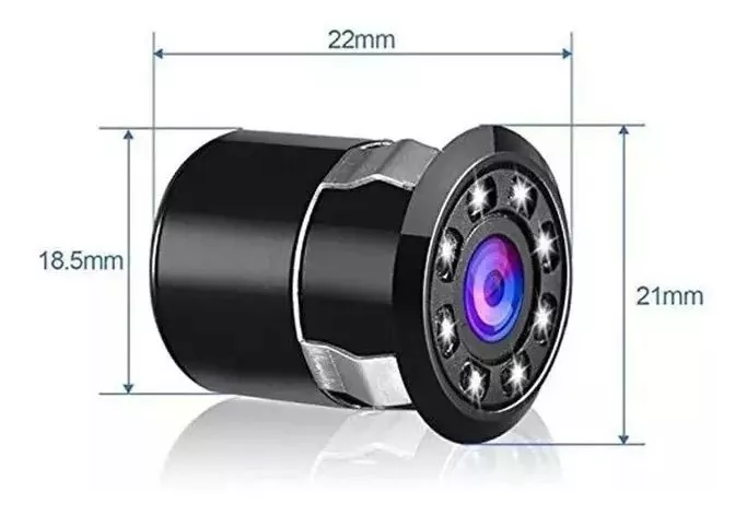 CAMARA DE REVERSA HD EMBUTIDA 8 LED RETROCESO VISION NOCTURN - 5