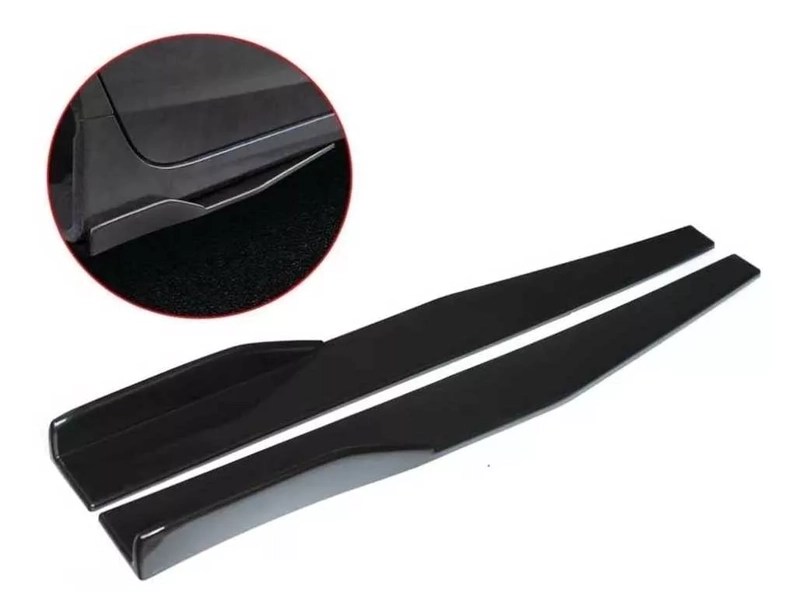 LIP BUMPER LATERAL QUÍMICA UNIVERSAL FALDÓN LATERAL NEGRO BRILLANTE UNIVERSAL - 2