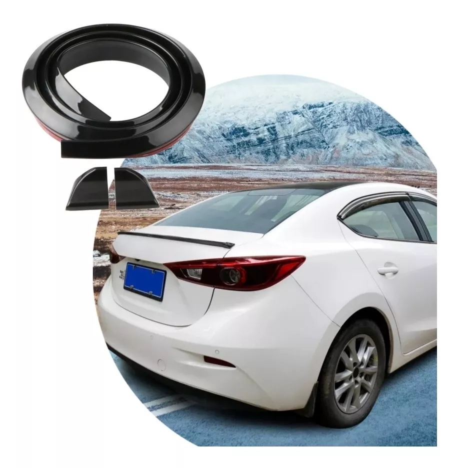 ALERON LIP SPOILER MALETA BRILLANTE 1.50MT UNIVERSAL AUTO - 1