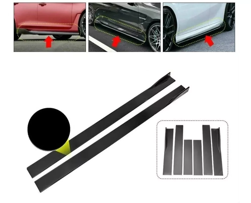 LIP BUMPER LATERAL QUÍMICA UNIVERSAL 2MTS FALDÓN NEGRO BRILLANTE UNIVERSAL /R& - 2