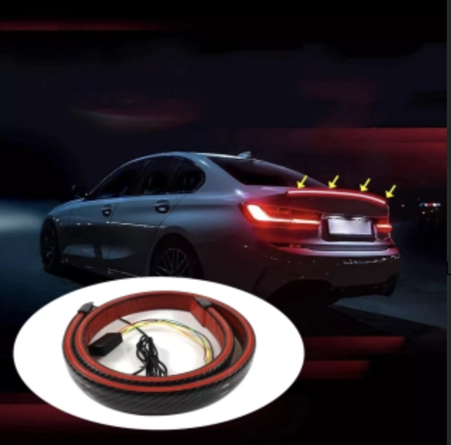 ALERÓN LIP SPOILER MALETA CON LUZ FRENO SECUENCIAL AUTO TUNI - 1