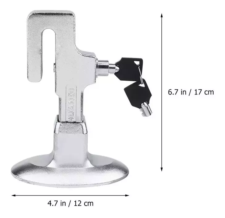 TRABA PEDAL ANTI ROBO AUTO EMBRIAGUE FRENO LLAVE SEGURIDAD - 3