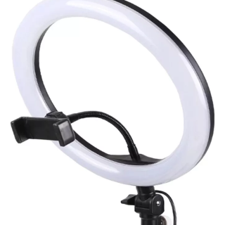 ARO DE LUZ 26 CM SOPORTE CELULAR SELFIE TIKTOK SOLO ARO R&C | Negro - 1