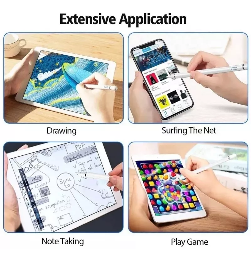 LÁPIZ ÓPTICO TÁCTIL PARA TABLET, IPAD, IOS, ANDROID STYLUS - 4