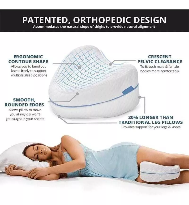 ALMOHADA ENTREPIERNA DORMIR MEMORY TERAPEUTICA R&C BLANCO - 4