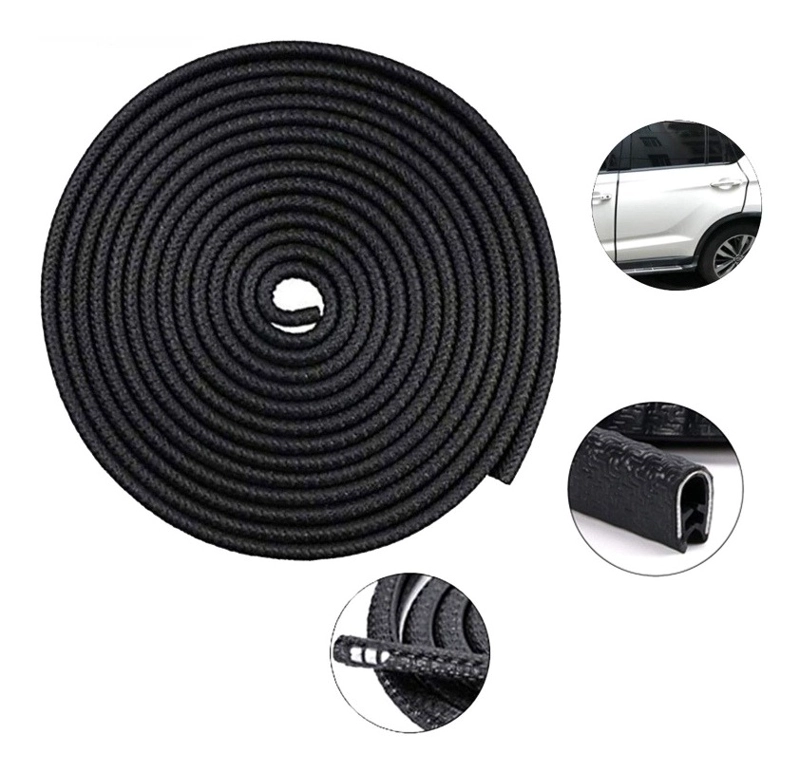 MOLDURA AUTO RYC SELLO PRESIÓN PROTECTORA PUERTAS CAPOT 5M NEGRO - 5