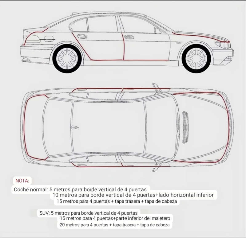 MOLDURA AUTO RYC SELLO PRESIÓN PROTECTORA PUERTAS CAPOT 5M NEGRO - 7